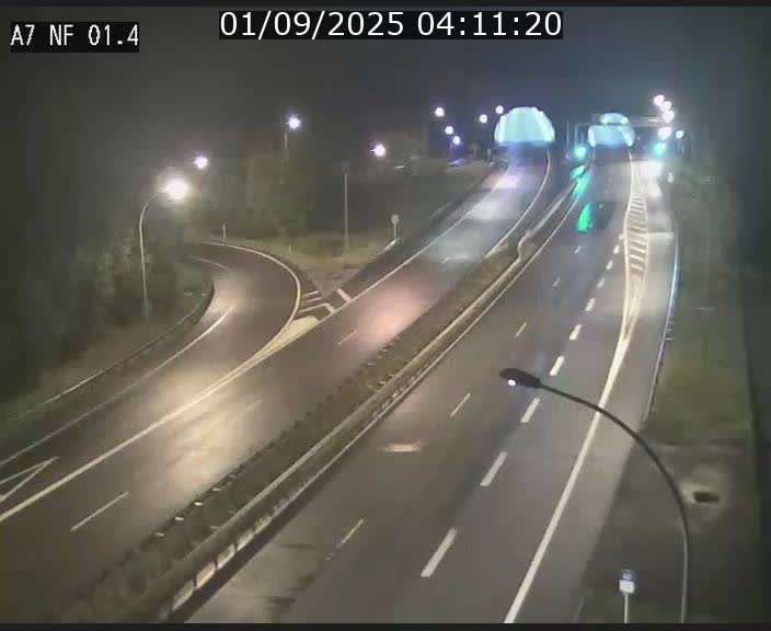 Caméra autoroute Luxembourg A7 - Echangeur Waldhaff - direction Tunnel Stafelter