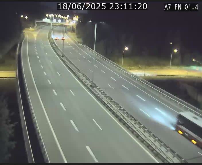 Caméra autoroute Luxembourg A7 - Tunnel Stafelter - direction Echangeur Grünewald