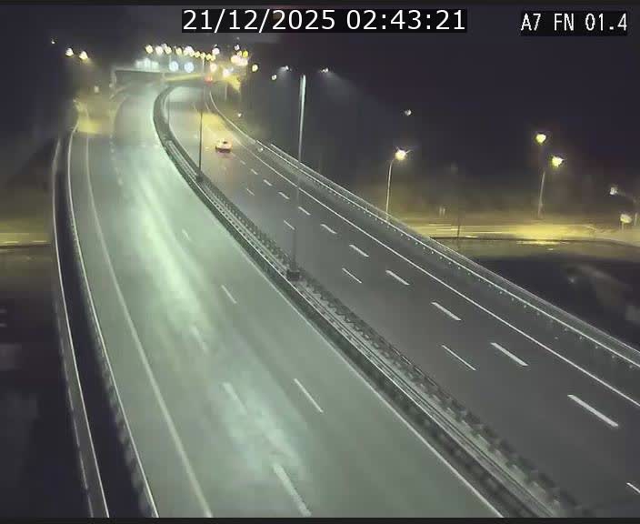 Caméra autoroute Luxembourg A7 - Tunnel Stafelter - direction Echangeur Grünewald