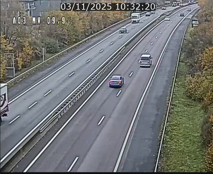 Webcam Autoroute à la Croix de Bettembourg - A3 - BK 9.9 - direction Luxembourg-Ville