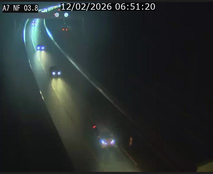 Webcam autoroute A7 au Luxembourg à la sortie du Tunnel Stafelter vers le Nord