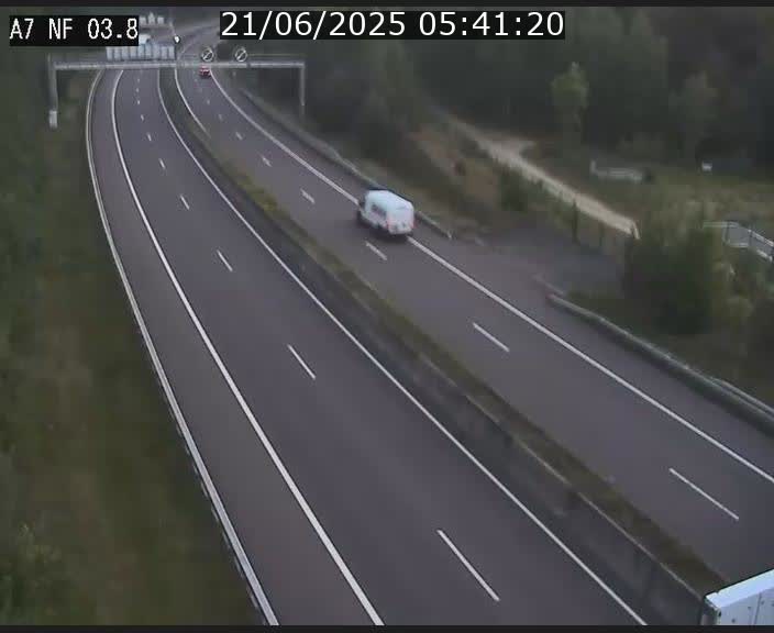 Webcam autoroute A7 au Luxembourg à la sortie du Tunnel Stafelter vers le Nord