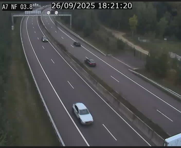 Webcam autoroute A7 au Luxembourg à la sortie du Tunnel Stafelter vers le Nord