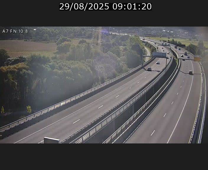 Caméra trafic Luxembourg - A7, Tunnel Gousselerbierg, sortie sud, direction rond-point Lorentzweiler (BK 10.8)