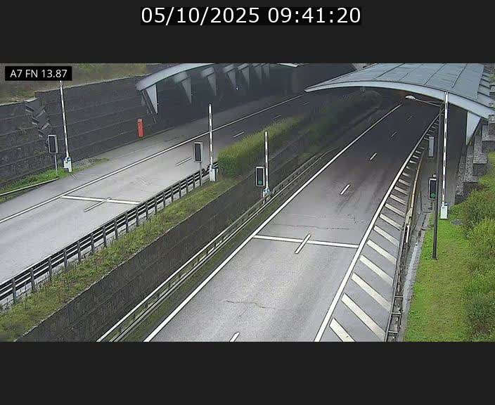 Caméra trafic Luxembourg - A7, Tunnel Gousselerbierg, entrée nord, direction Lorentzweiler