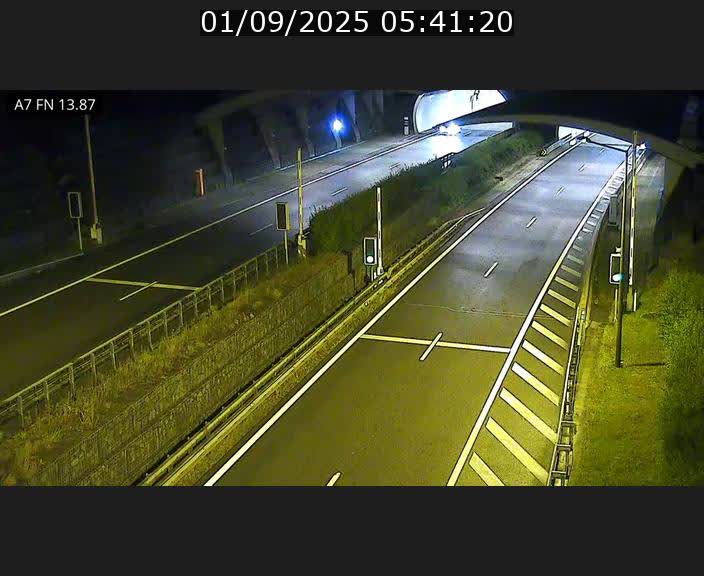 Caméra trafic Luxembourg - A7, Tunnel Gousselerbierg, entrée nord, direction Lorentzweiler