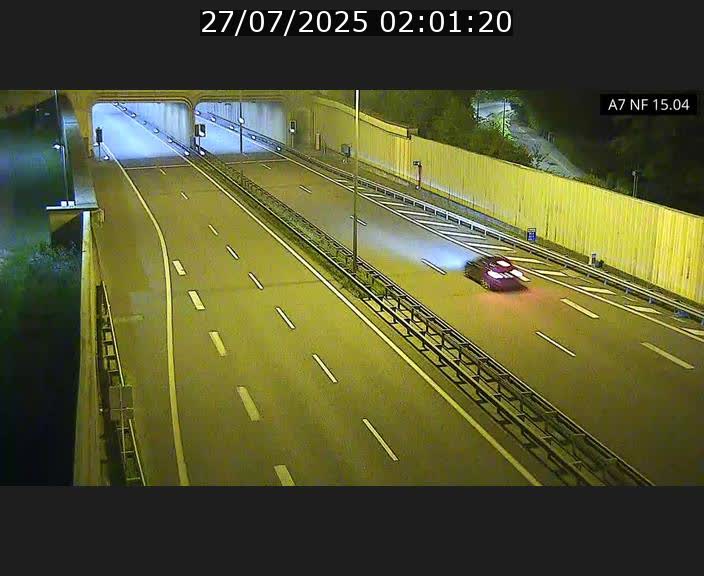 Caméra trafic Luxembourg - A7, Tunnel Mersch, entrée sud, direction Ettelbruck