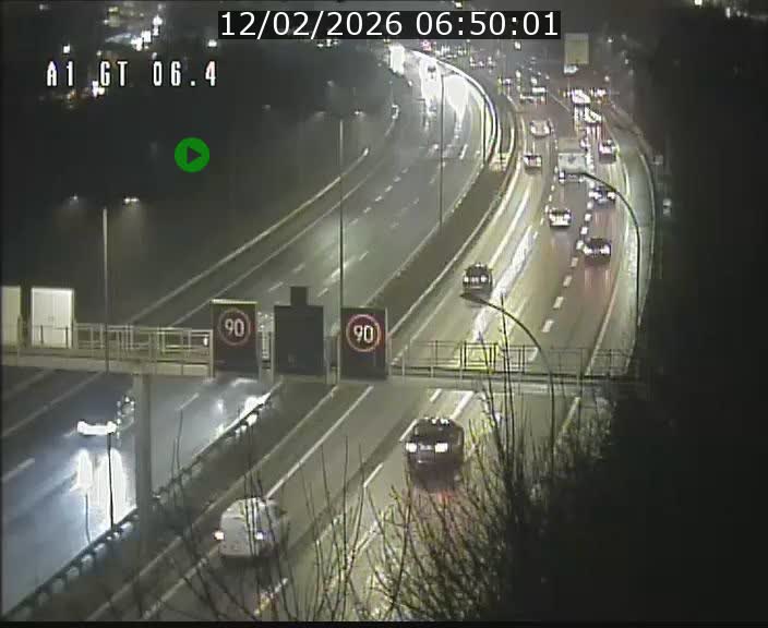Traffic live webcam Luxembourg Hamm - A1 direction Sandweiler - BK 6.4