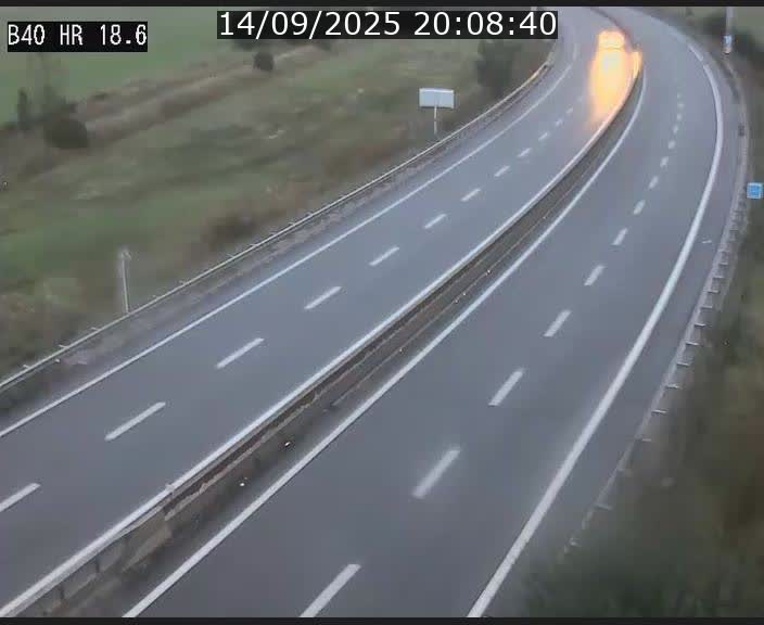 Webcam sur la route de liaison entre Micheville et Esch-Belval à la frontière entre le Luxembourg et la France. Vue orientée vers la Lorraine.