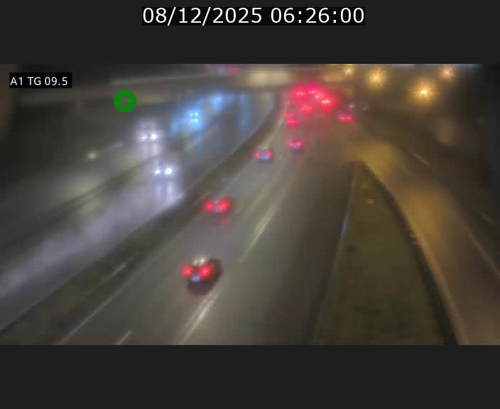 Traffic live webcam Luxembourg Jonction Grünewald - A1 direction Luxembourg-ville - BK 9.5