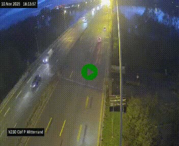 Webcam sur le périphérique de Bordeaux à l'est de la ville. Caméra située sur le Pont Mitterand sur la N230