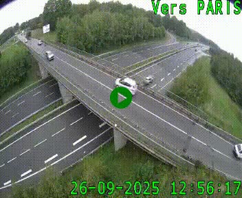 Clone of Caméra routière sur l'autoroute A20 au nord de Limoges, à la jonction avec la N520. Vue orientée vers Paris