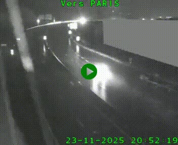 Caméra routière sur l'autoroute A20 à Brive-la-Gaillarde, à la jonction avec l'A89. Vue orientée vers Paris