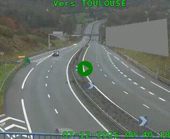 Caméra routière sur l'autoroute A20 à Noailles, en périphérie de Brive-la-Gaillarde. Vue orientée vers Toulouse