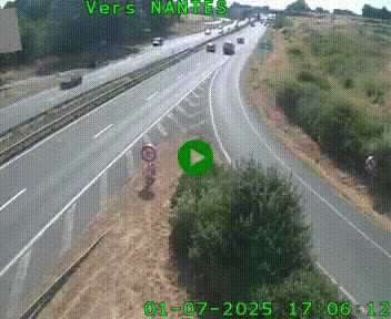 Webcam N147 au nord de Poitiers et à la jonction avec la A10