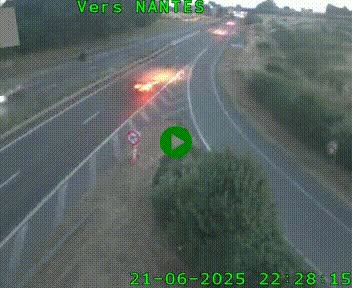 Webcam N147 au nord de Poitiers et à la jonction avec la A10