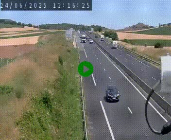 Caméra autoroute A75 à hauteur de Le Crest, en direction de Montpellier