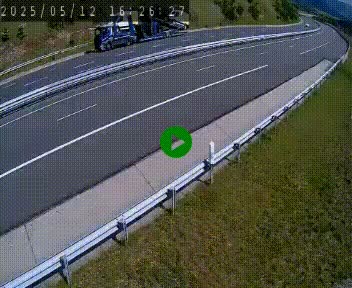 Caméra autoroutière France - A75, Engayresque, entre Millau et Séverac-le-Chateau, en direction de Montpellier
