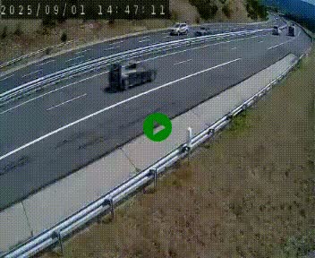 Caméra autoroute A75 à hauteur de la sortie 42 (Rodez, Laissac, Aire de l'Auvergne) située sur la commune d'Auberoques, près de Sévérac-le-Château