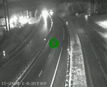 Caméra autoroute A75 à hauteur du col du rocher blanc en direction de Montpellier