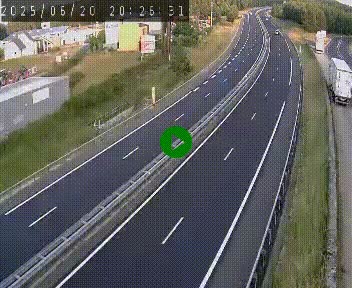 Caméra autoroute A75 à hauteur du col du rocher blanc en direction de Montpellier