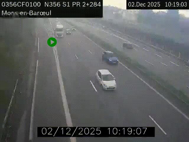 Webcam à l'entrée de Lille en direction du périphérique, à proximité de Mons-en-Baroeul sur la N356