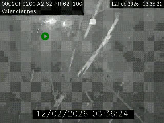 Webcam autoroute A2 à Valenciennes. Vue orientée vers Maubeuge et Mons (Belgique)