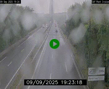 Webcam sur la N165 après le Pont de l'Iroise, à l'entrée de Brest