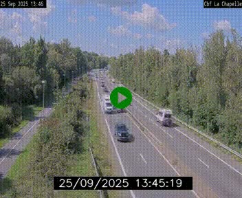 Webcam sur le périphérique de Nantes (N844) à hauteur de Porte de la Chapelle, au nord de la ville