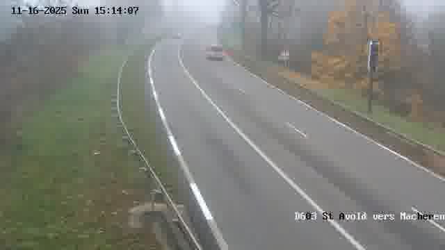 Webcam sur la D603 située à proximité de Saint-Avold. Vue orientée vers Macheren.