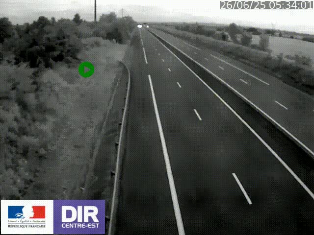 Webcam sur le contournement de Valence, sur la Nationale 7, à la jonction avec la N532, caméra orientée vers Grenoble