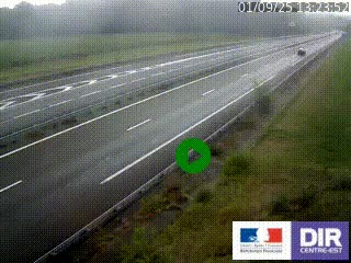 Webcam autoroute sur l'A77 à hauteur de Pouilly-sur-Loire en direction de Nevers