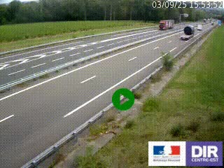 Webcam autoroute sur l'A77 à hauteur de Pouilly-sur-Loire en direction de Nevers