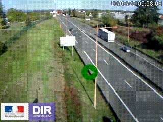 Webcam à Mably, à proximité de Roanne en direction de Moulins sur la N7