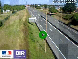 Webcam à Mably, à proximité de Roanne en direction de Moulins sur la N7