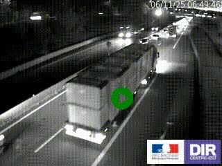 Caméra autoroutière sur l'A47 à hauteur de Givors, a proximité de Lyon. La webcam est orientée vers Lyon