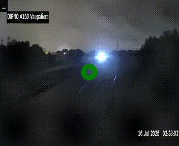 Webcam autoroute A150 à hauteur de La Vaupalière en périphérie de Rouen. Vue orientée vers Rouen