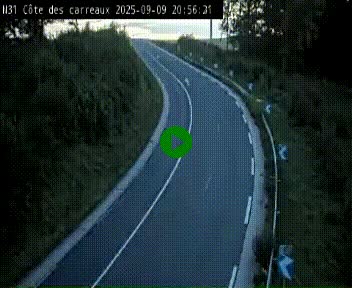 Webcam en haut de la Côte des Carreaux sur la N31 à Avesnes-en-Bray. Vue orientée vers Rouen