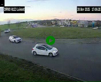 Webcam en périphérie de Chartres sur la N123, à hauteur de Luisant. Vue orientée vers Chartres