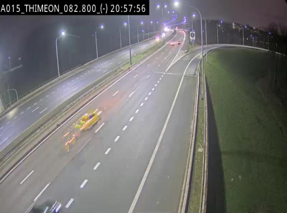 Caméra trafic Belgique - Thiméon - E42, jonction avec A54 (E420) direction La Louvière/Charleroi - BK 82.82