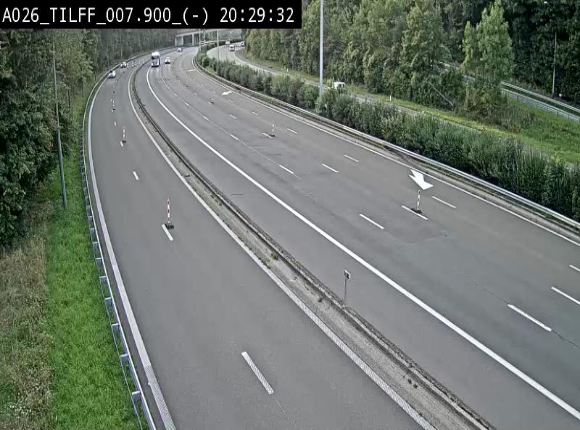 Webcam autoroute A26/E25 à Esneux, en Belgique en direction Luxembourg - BK 7.9