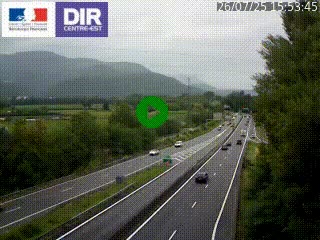 Caméra trafic à Meylan sur la Rocade-Sud de Grenoble en direction d'Aix-en-Provence