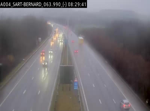 Webcam E411 à hauteur d'Assesse en provenance d'Arlon ou de la N4 vers Namur