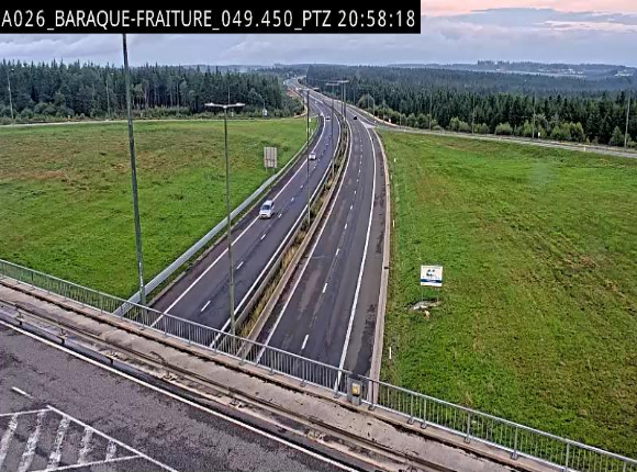 Webcam à la Baraque de Fraiture à la jonction entre l'E25 et la N89 à hauteur de Vielsalm