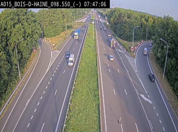 Webcam autoroute Belgique - Bois d'Haine - E42 - BK 98.6