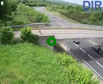 Webcam sur A84 à hauteur de Pont-Farcy, au niveau du pont autoroutier sur la Vire, au sud de Saint-Lô