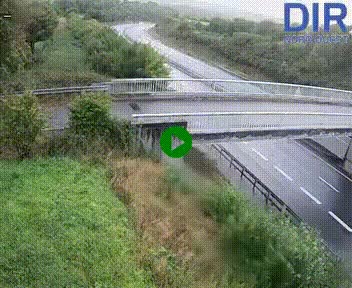 Webcam sur A84 à hauteur de Pont-Farcy, au niveau du pont autoroutier sur la Vire, au sud de Saint-Lô
