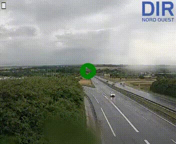 Webcam au début de l'A84 sur le périphérique Ouest de Caen (N814) à hauteur de la sortie 9, Porte de Bretagne