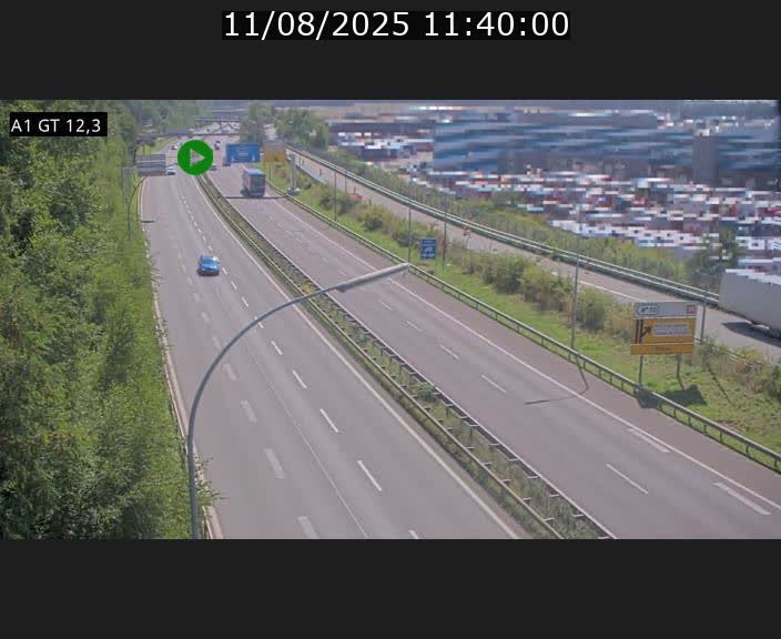 Traffic live webcam Luxembourg Senningerberg - A1 direction Allemagne - BK 12.3