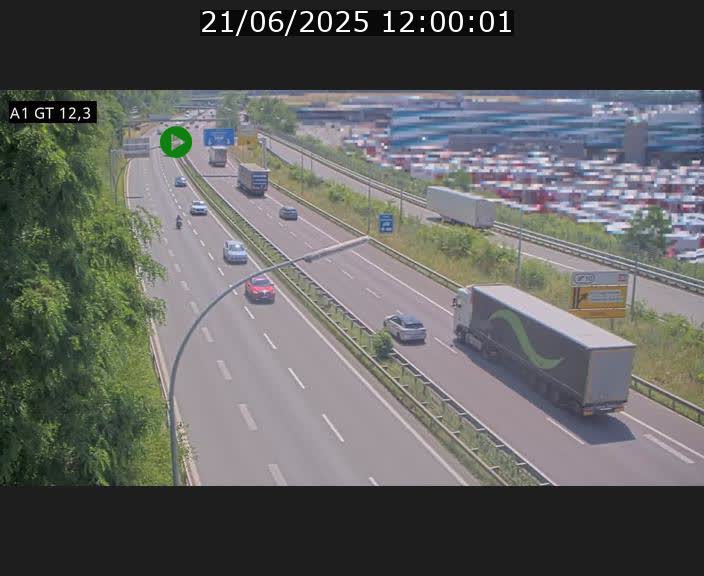 Traffic live webcam Luxembourg Senningerberg - A1 direction Allemagne - BK 12.3